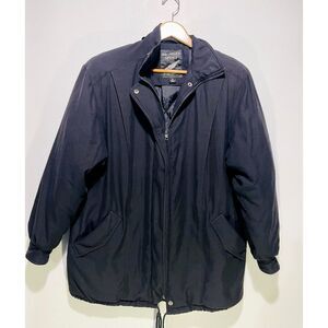 Bromley Sport real Down barn jacket black quilted liner winter warm womens M